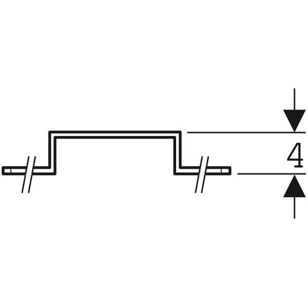 Keramag Geberit Mounting Plate Offset Double Connecting Distance 7.3 Cm Or 15.3 Cm