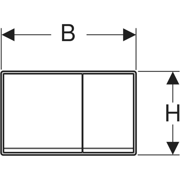 Keramag Geberit Omega60 Actuator Plate Square Dual Flush Surface-even