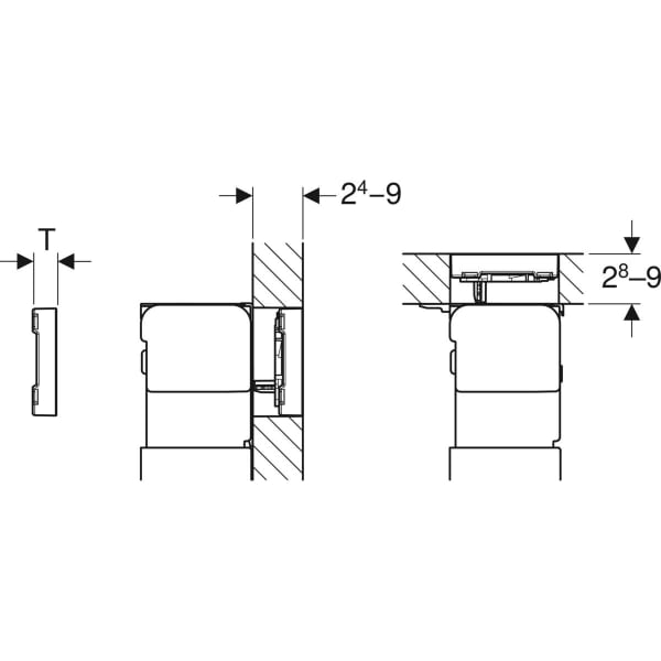 Keramag Geberit Omega60 Actuator Plate Square Dual Flush Surface-even