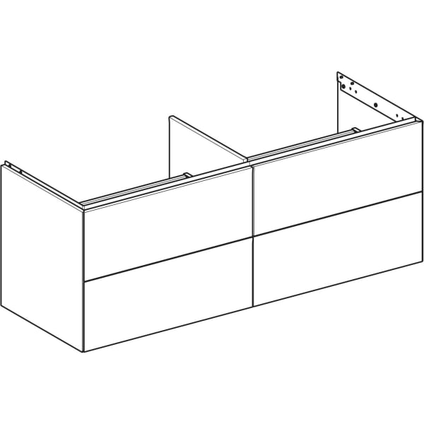 Keramag Geberit ONE Cabinet For Lay-on Washbasin With Four Drawers
