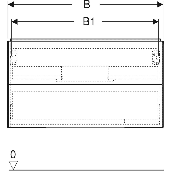 Keramag Geberit ONE Cabinet For Washbasin With Two Drawers