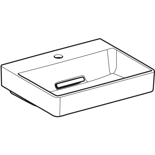 Keramag Geberit ONE Lay-on Washbasin Rectangular CleanDrain