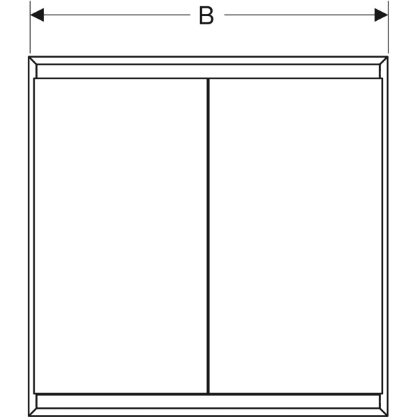 Keramag Geberit ONE Mirror Cabinet With ComfortLight And Two Doors Concealed Installation Height 90 Cm