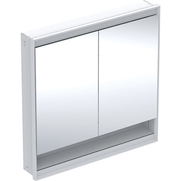 keramag Geberit ONE mirror cabinet with niche and ComfortLight with two doors concealed installation height 90 cm
