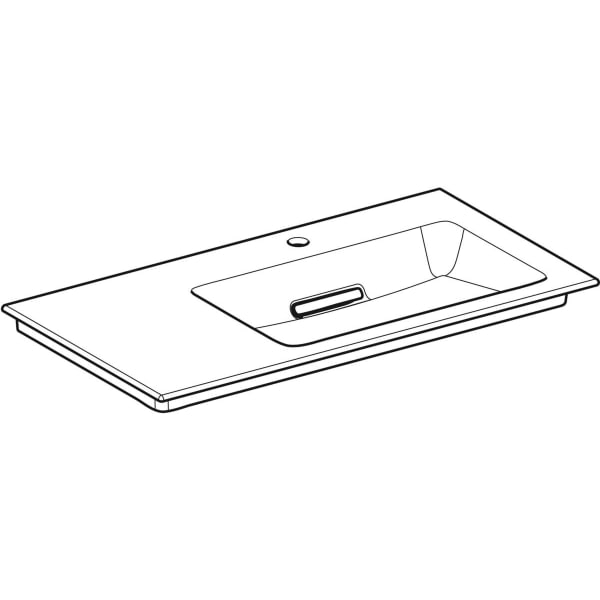 Keramag Geberit ONE Vanity Basin CleanDrain Left Shelf Surface