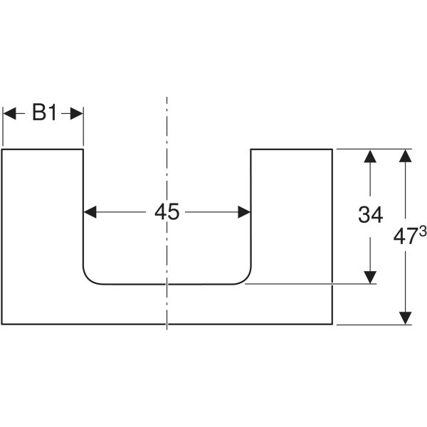 Keramag Geberit ONE Washtop With Cut-out For Lay-on Washbasin Rectangular