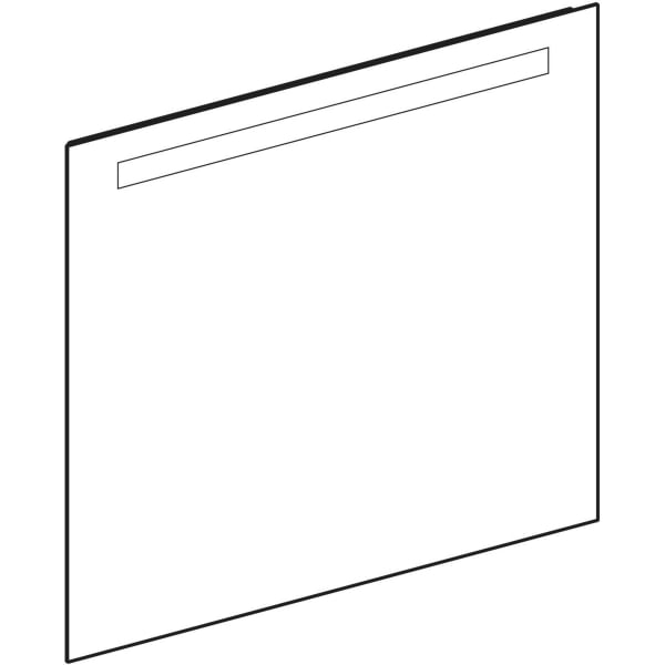 Keramag Geberit Option Basic Square Illuminated Mirror Lighting At The Top