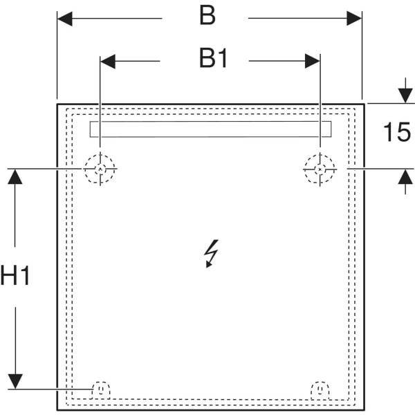 Keramag Geberit Option Basic Square Illuminated Mirror Lighting At The Top