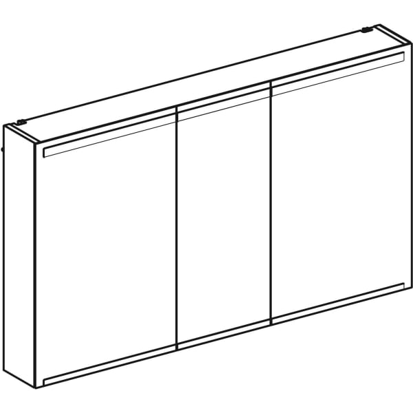 Keramag Geberit Option Mirror Cabinet With Lighting And Three Doors