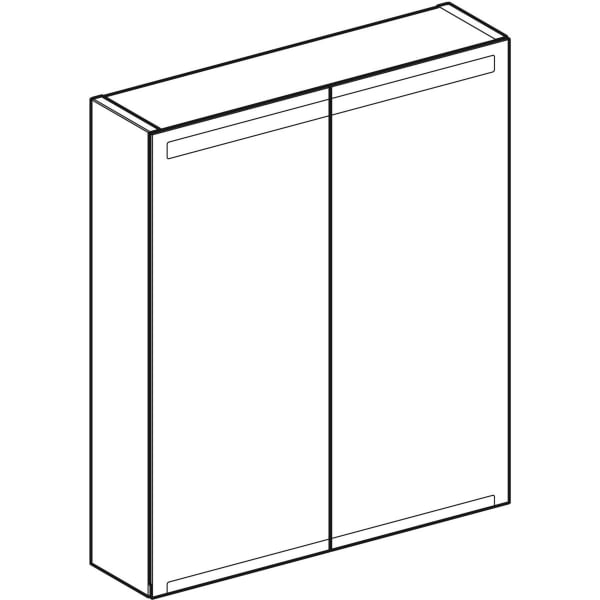 Keramag Geberit Option Mirror Cabinet With Lighting And Two Doors