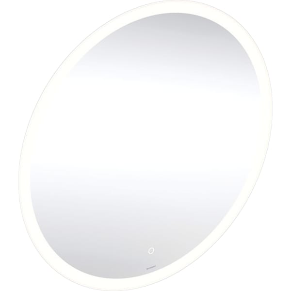 keramag Geberit Option Round illuminated mirror with direct and indirect lighting