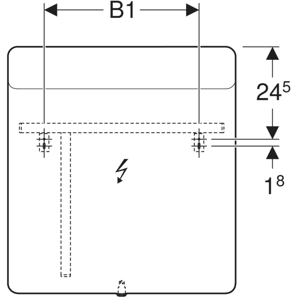 Keramag Geberit Option Square Illuminated Mirror Lighting At The Top