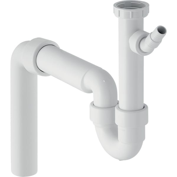 keramag Geberit P-trap for kitchen sink with angled hose connector vertical outlet