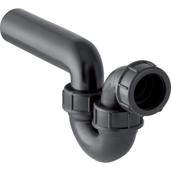 keramag Geberit P-trap for sink with compression joint horizontal inlet and horizontal outlet