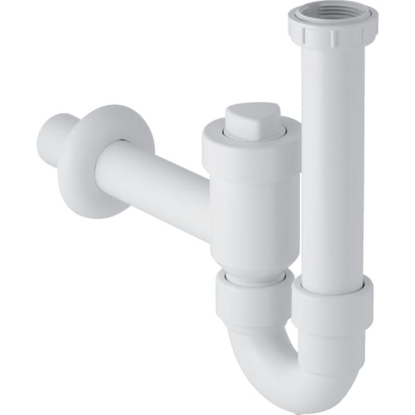 keramag Geberit P-trap for washbasin lockable with backflow prevention horizontal outlet