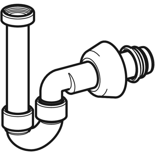 Keramag Geberit P-trap For Washbasin With Sleeve Horizontal Outlet