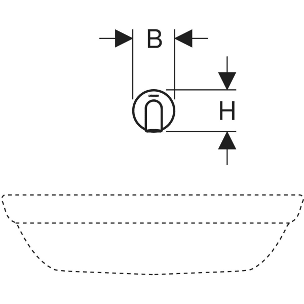 Keramag Geberit Piave Washbasin Tap Wall-mounted Mains Operation For Concealed Function Box