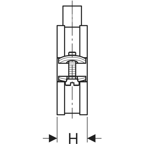 Keramag Geberit Pipe Bracket Insulated With Threaded Socket M8 / M10