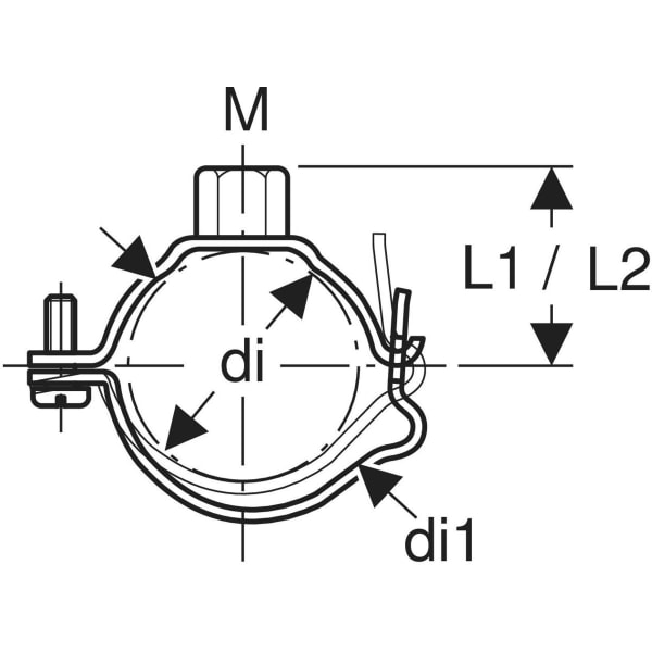 Keramag Geberit Pipe Bracket With Threaded Socket M10 Adjustable