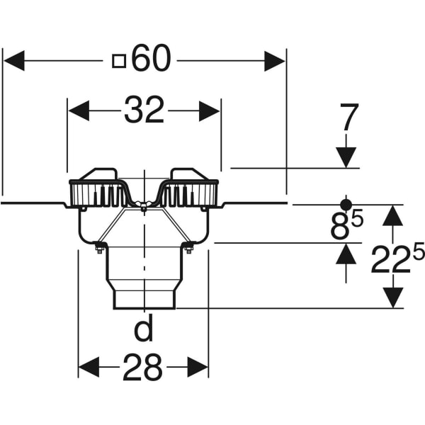 Keramag Geberit Pluvia Roof Outlet With Contact Sheet