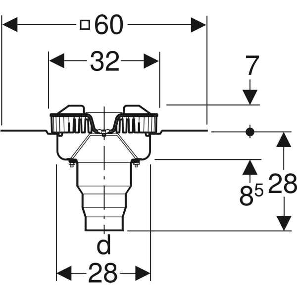 Keramag Geberit Pluvia Roof Outlet With Contact Sheet