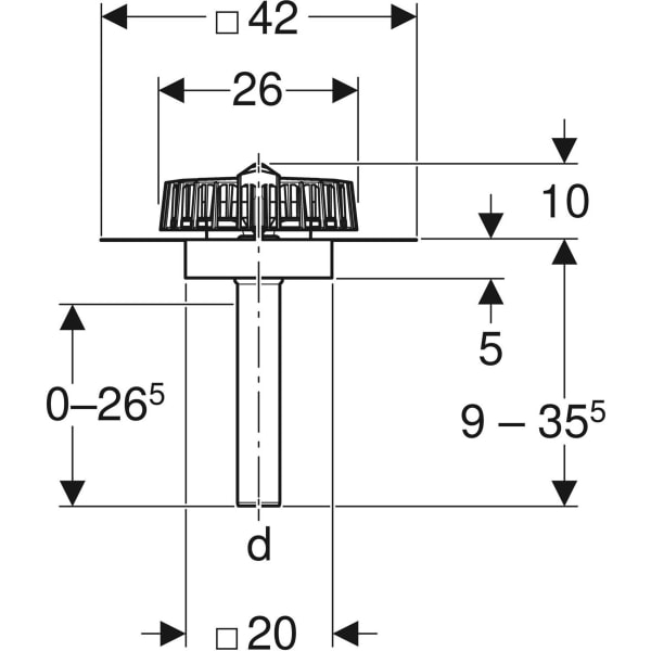 Keramag Geberit Pluvia Roof Outlet With Contact Sheet
