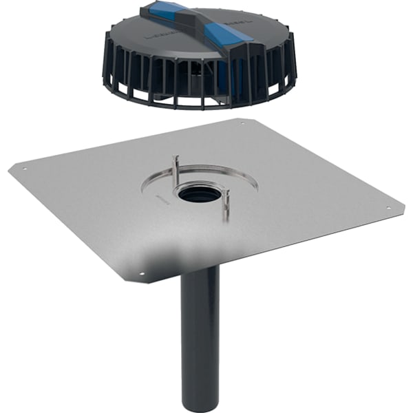 keramag Geberit Pluvia roof outlet with contact sheet
