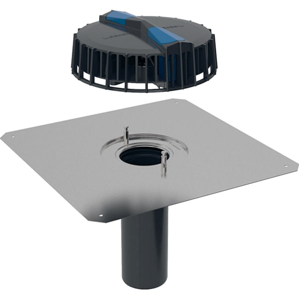 keramag Geberit Pluvia roof outlet with contact sheet