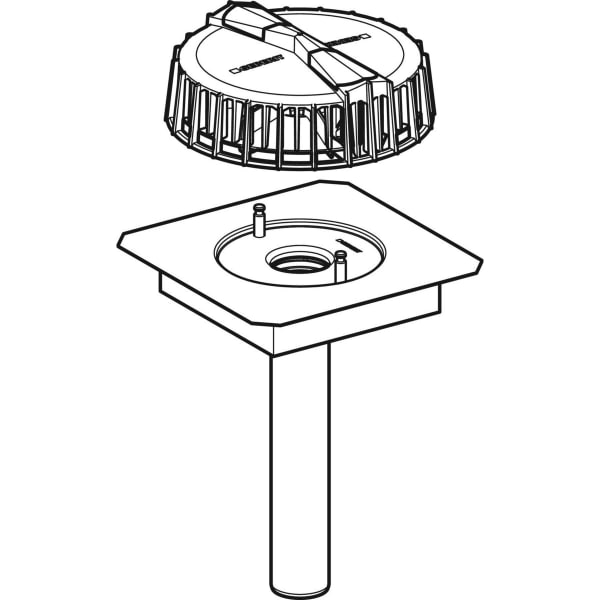 Keramag Geberit Pluvia Roof Outlet With Contact Sheet For Gutters