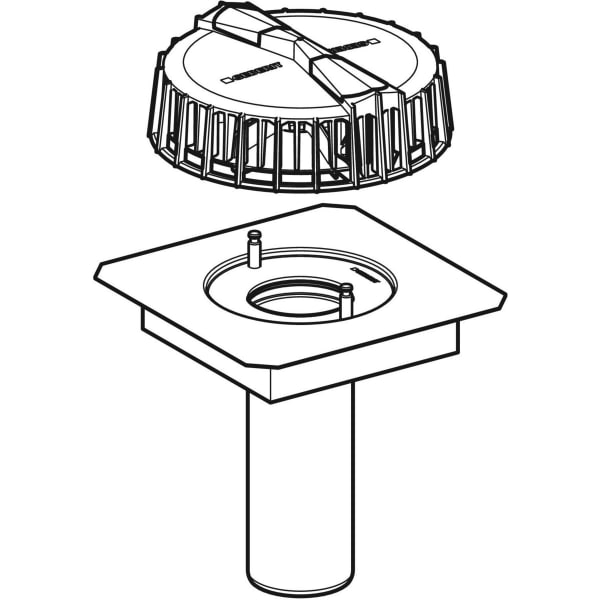Keramag Geberit Pluvia Roof Outlet With Contact Sheet For Gutters
