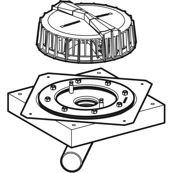 Keramag Geberit Pluvia Roof Outlet With Fastening Flange For Roof Foils