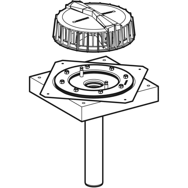 Keramag Geberit Pluvia Roof Outlet With Fastening Flange For Roof Foils