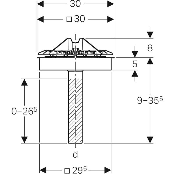 Keramag Geberit Pluvia Roof Outlet With Fastening Flange For Roof Foils Outlet Grating Made Of Aluminium Cast