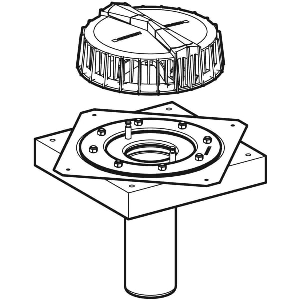 Keramag Geberit Pluvia Roof Outlet With Fastening Flange For Roof Foils