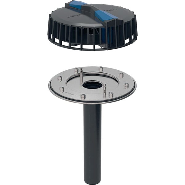 keramag Geberit Pluvia roof outlet with flange for gutters