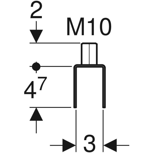 Keramag Geberit Pluvia Support Rail Connection Element