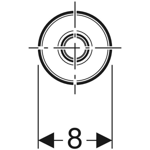 Keramag Geberit Pneumatic WC Flush Control Single Flush With Locked Nuts For Institutions