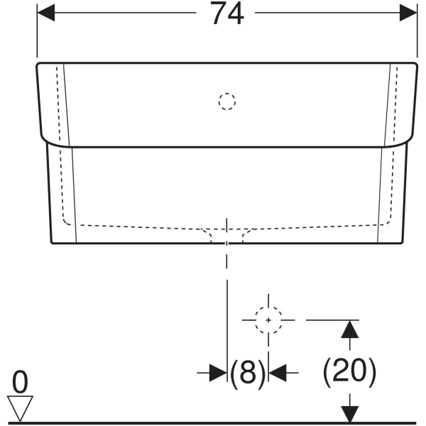 Keramag Geberit Publica Garda Utility Sink With Overflow