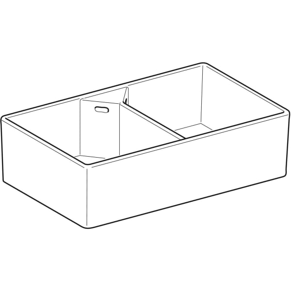 Keramag Geberit Publica Utility Sink With Two Bowls And Overflows