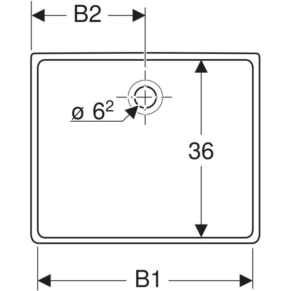 Keramag Geberit Publica Utility Sink Without Overflow Height 13 Cm