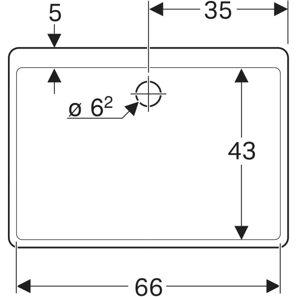 Keramag Geberit Publica Utility Sink Without Overflow Height 20 Cm