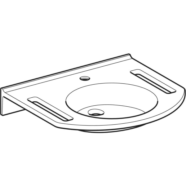Keramag Geberit Publica Washbasin Round Design With-cut-outs Barrier-free