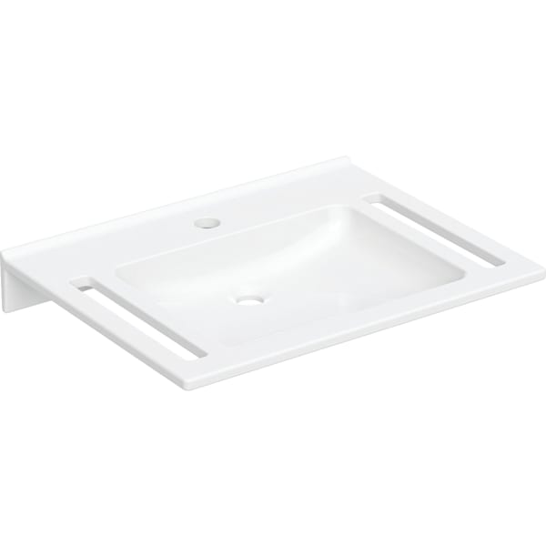 keramag Geberit Publica washbasin square design with cut-outs barrier-free