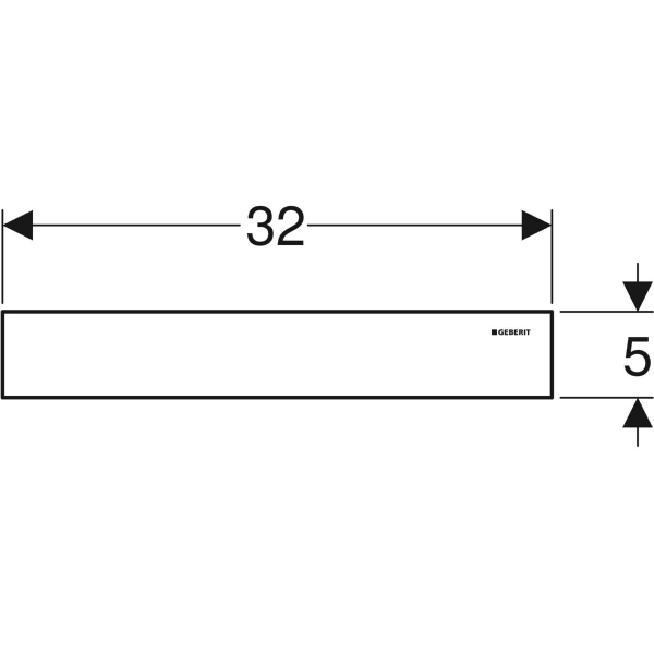Keramag Geberit Ready-to-fit Set For CleanWall Wall Drain Cover Made Of Brushed Stainless Steel