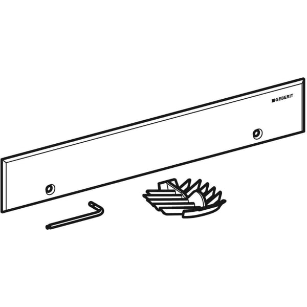 Keramag Geberit Ready-to-fit Set For CleanWall Wall Drain Cover Made Of Stainless Steel Screwable
