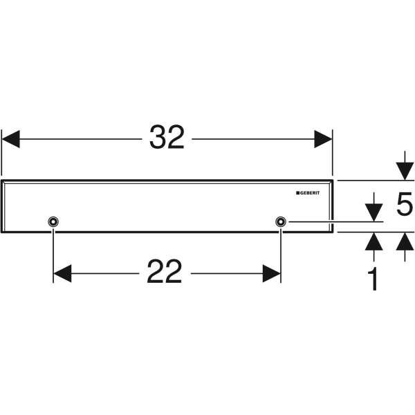 Keramag Geberit Ready-to-fit Set For CleanWall Wall Drain Cover Made Of Stainless Steel Screwable