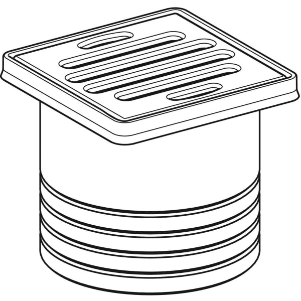 Keramag Geberit Ready-to-fit Set For Collector Drain Slotted Grating 10 X 10 Cm