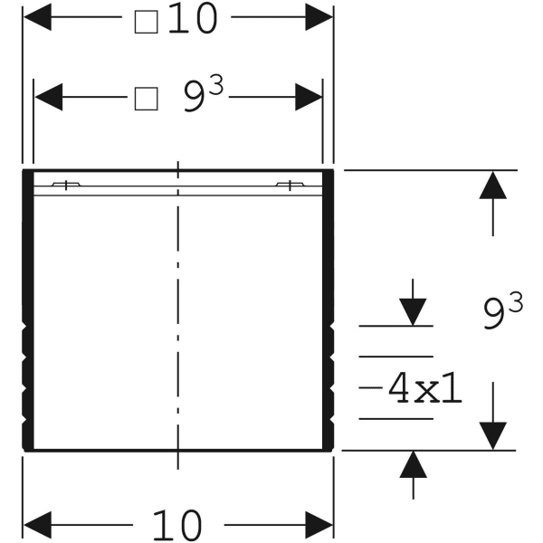 Keramag Geberit Ready-to-fit Set For Collector Drain Slotted Grating 10 X 10 Cm
