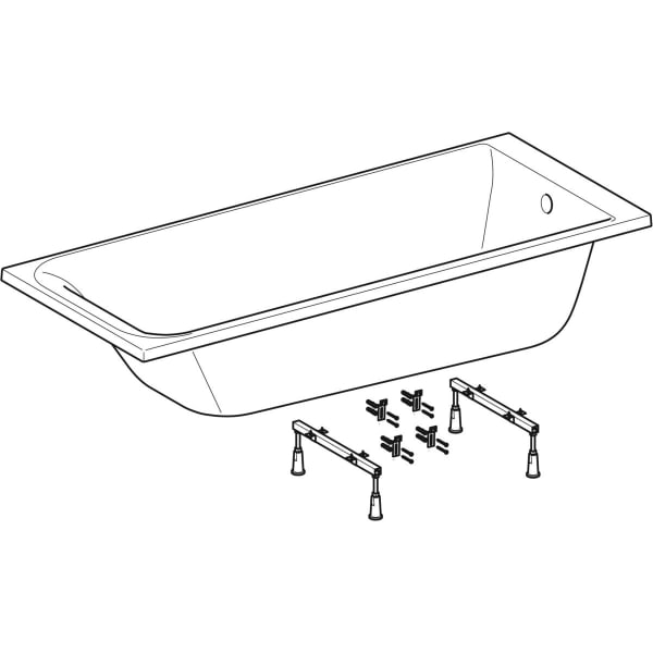 Keramag Geberit Rekord Rectangular Bathtub With Feet