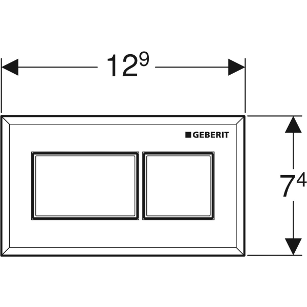 Keramag Geberit Remote Flush Actuation Square Design Pneumatic For Dual Flush Concealed Actuator Protruding